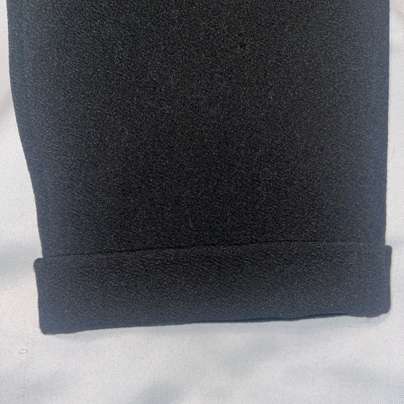 No Boundaries Black Tie Front Pants Clasp Closure Elastic Waist Rolled Hem Sz M - Picture 4 of 6